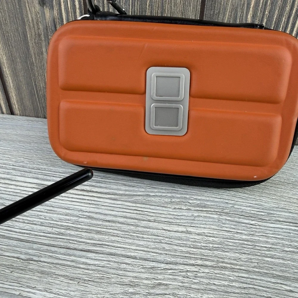 Nintendo DS Orange Black Protective Carrying Case Lite DSi 3DS Travel